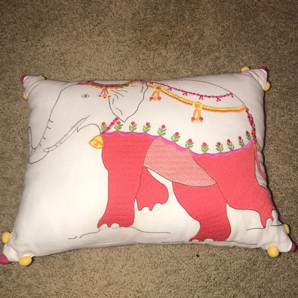 Elephant throw pillow